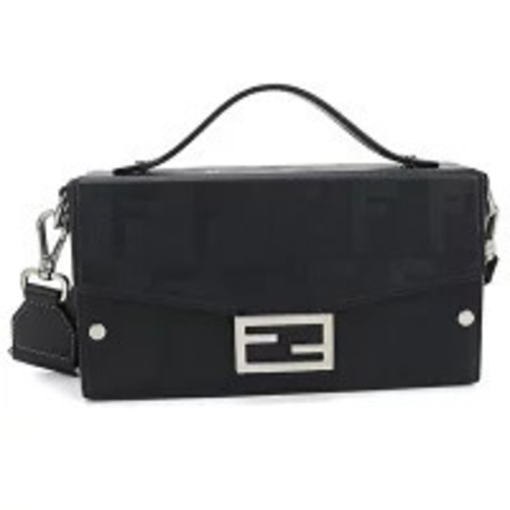 Fendi Handbag Baguette Soft Trunk Black